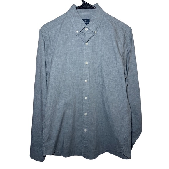 J. Crew Other - J Crew Heathered Gray Cotton Mens Small Button Down Long Sleeve